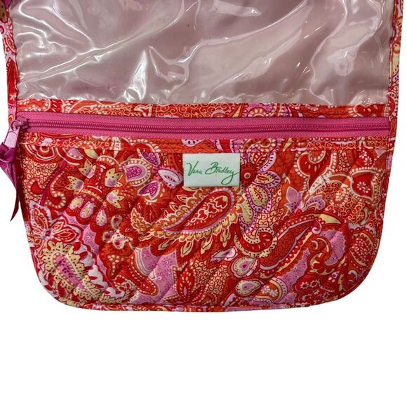 Vera Bradley Cosmetic Toiletries Hanging Travel Organizer Paprika Paisley Pink - Picture 4 of 8